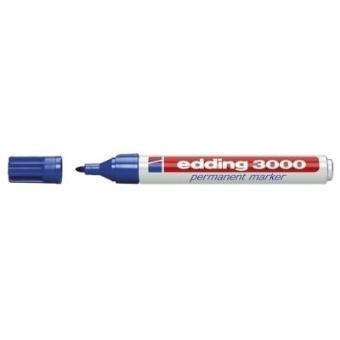 Rotulador Edding Marcador Permanente 3000 Azul Punta Redonda 3mm - 1