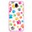 Funda Rosa para Samsung Galaxy J7 2017 - J7 Pro, Diseño Patrón de pata de perro colorido, Silicona Flexible TPU_0