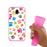 Funda Rosa para Samsung Galaxy J7 2017 - J7 Pro, Diseño Patrón de pata de perro colorido, Silicona Flexible TPU_3