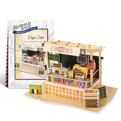Puzzle 3d World Style Francia Puesto De Crepes Tradicional Dam Multicolor