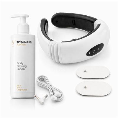 Pack Masajeador De Cuello Y Espalda Electromagnético Y Loción Corporal Reafirmante Rice Joyfirm 250 Ml Innovagoods