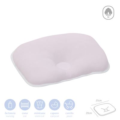 Cojin De Brazo 25x20 Cm Liso E Rosa