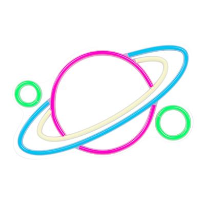 Forever Luz Led Neón Plexi Planet Multicolor