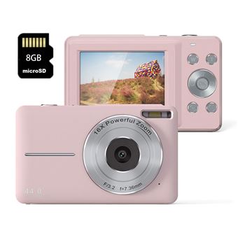 Cámara de fotos digital para niños DC403 FHD 1080P 2,4"" + 8GB Rosa - 1