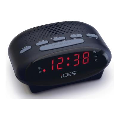 Ices Icr-210 Reloj Negro Radio