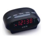 Ices ICR-210 Reloj Negro radio