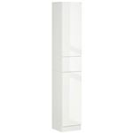 Armario alto de baño con 1 cajón kleankin 30x28x170cm blanco