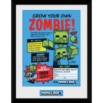 Fotografía enmarcada Minecraft Grow Your Own Zombie 30x40 cm