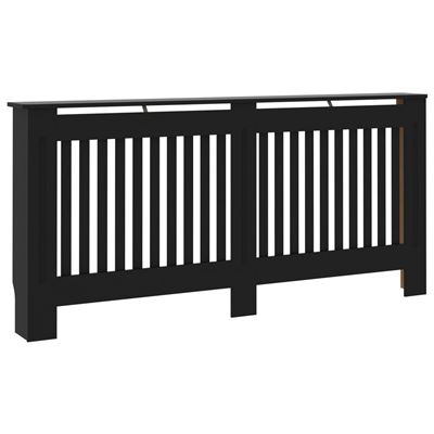 Cubierta Para Radiador Vidaxl Mdf Negro 172x19x81 Cm