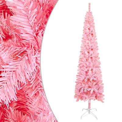 Árbol de Navidad delgado vidaXL rosa 120 cm