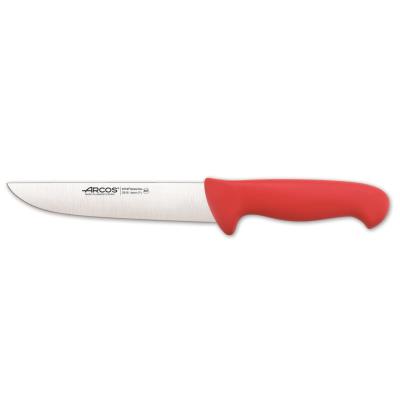 Cuchillo De Carnicero Arcos Colour - Prof 291622 De Acero Inoxidable Y Mango Ergonómico - Rojo