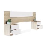 Dormitorio Alaya Habitdesign Blanco Artik - Roble Canadian