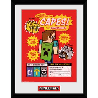 Fotografía enmarcada Minecraft Hazte con todos 30x40 cm