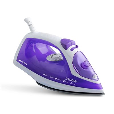 Plancha De Vapor Kuken 2200w.suela Ceramica Morado