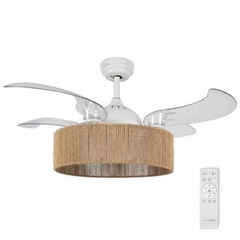 Ventilador de Techo con Aspas Ocultas 104 cm UniversalBlue jaloque 5042wfc Crema - 1