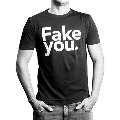 Camiseta FU*K*O de manga Corta “FAKE YOU” para Hombre de Algodón 100% Orgánico Talla M