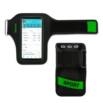 Funda móvil para correr 5,8 pulgadas Impermeable y Táctil Baseus, Negro/Verde