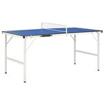 Mesa de ping pong vidaXL con red azul 152x76x66 cm