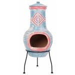 Chimenea Colima arcilla azul/rojo 86031