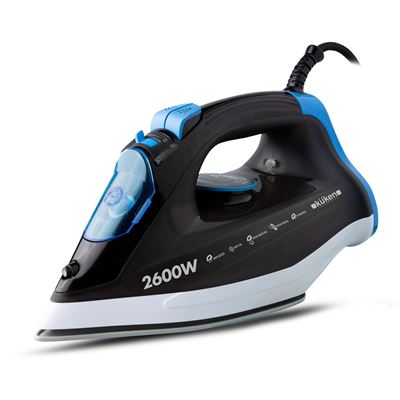 Plancha De Vapor Kuken 2600w Suela Ceramica Negro