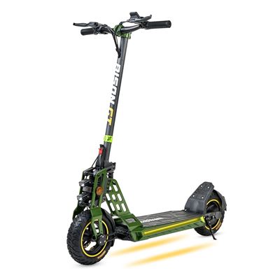 Patinete Eléctrico Bison Gt 1200 W, Autonomía De 50 Km, Frenos De Disco, Ruedas De 10"" , Iluminación Led, Pantalla Lcd Verde