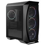 Caja PC MicroaTX Aerocool AEROONEMINIECLIP Negra, 4 Ventiladores, 2 Paneles