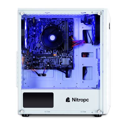 PC Gamer complet Nitropc Pack Bronze - AMD Ryzen 5 PRO 4650G, AMD Vega 7,  RAM 16Go, M.2 1To, Windows 11, WiFi - Écran 22 FullHD, clavier, souris,  tapis et ecouteurs avec microphone - NitroPC