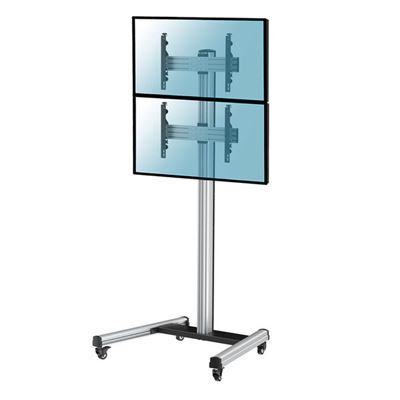 Soporte De Suelo Con Ruedas Kimex 031-1201k2 Para 2 Tv 40''-65'' Altura 240cm
