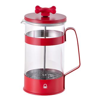 Cafetera con émbola 6 tazas 600ML Rojo Casa Benetton Rainbow - 1