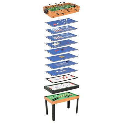 Mesa Multijuegos Vidaxl 15 En 1 Color Arce 121x61x82 Cm