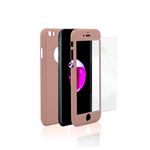Funda de Protección 360 con Cristal Templado para iPhone 7/8 PLUS Rose Gold