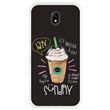 Funda Transparente para Samsung Galaxy J7 2017 - J7 Pro, Diseño Café moca, la vida comienza el lunes, Silicona Flexible TPU