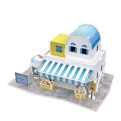 Puzzle 3d World Style Islas Griegas Tienda Souvenir Dam Multicolor