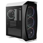 Caja PC MicroATX Aerocool AEROONEMINIECLIP Blanca, 4 Ventiladores, 2 Paneles