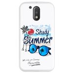 Funda Transparente para Motorola Moto G4 Plus, Diseño Verano, vacaciones, playa - Shady memorable summer, Silicona Flexible TPU