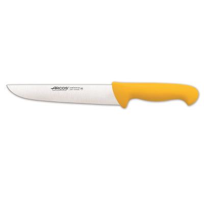 Cuchillo De Carnicero Arcos Colour - Prof 291700 De Acero Inoxidable Y Mango Ergonómico Color Amarillo