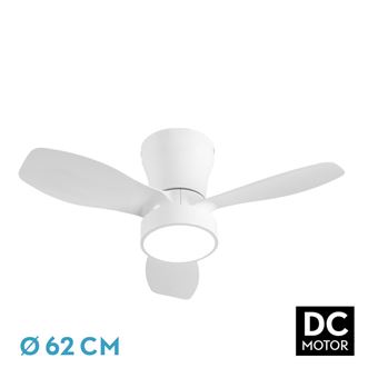 Ventilador de techo Fabrilamp DC Pitón regulable con mando a distancia 24W 3CCT 2160lm 3asp 3velocidades 62d  Blanco - 1