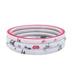 Bestway 91209 Piscina hinchable infantil star wars redonda 152x30 cm estructura 3 anillos vinilo resistente blanco y rojo con parche de