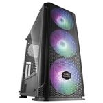 Caja Gaming E-ATX Mars Gaming MCEX Negro 3 Ventiladores RGB 14cm+Frontal Mesh