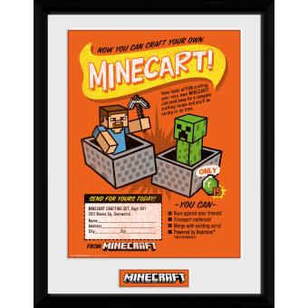 Fotografía enmarcada Minecraft Fabrica tu propio Minecraft 30x40 cm