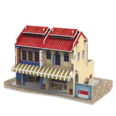 Puzzle 3d World Style Singapur Casa Tradicional Dam Multicolor