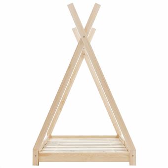 vidaXL Estructura de cama infantil de madera maciza de pino 90x200 cm