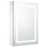 Armario de cuarto de baño con espejo y LED vidaXL 50x13x70 cm