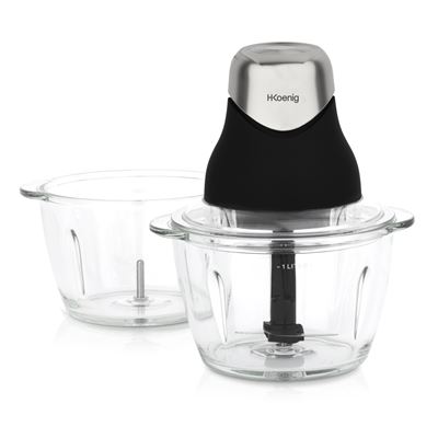 Mini Picadora Eléctrica Hkoenig Leo9 2 Bowls, 1l