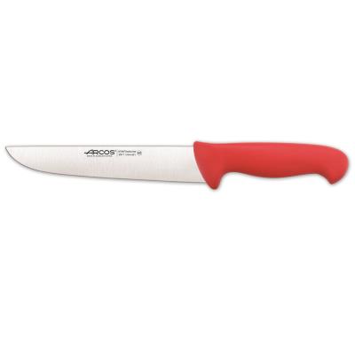 Cuchillo De Carnicero Arcos Colour - Prof 291722 De Acero Inoxidable Y Mango Ergonómico - Rojo