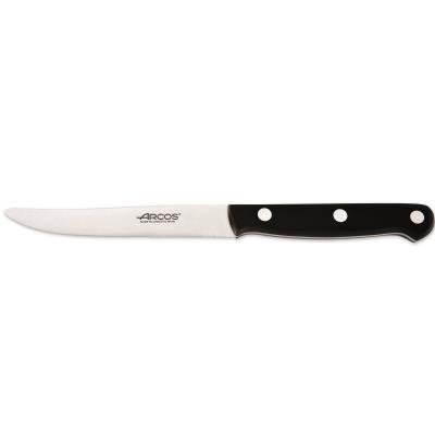 Cuchillo Chuletero Arcos De Mesa 375200 Monoblock De Una Pieza De Acero Inoxidable Y Hoja De 12 Cm En Caja