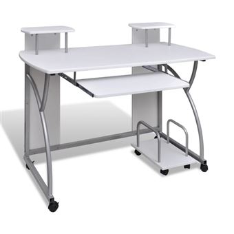 Escritorio vidaXL, Acabado Blanco Tabla Oficina
