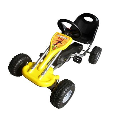 Coche Go Kart Con Pedales - Color Amarillo VidaXL
