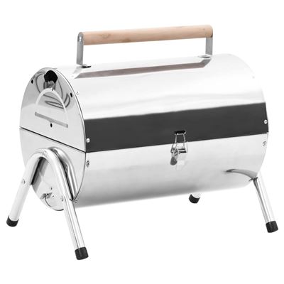 Barbacoa Vidaxl De Carbón De Sobremesa Acero Inoxidable Doble Parrilla