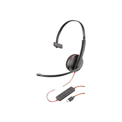 Auriculares Con Micrófono Plantronics Blackwire 3210 Usb-c Negro